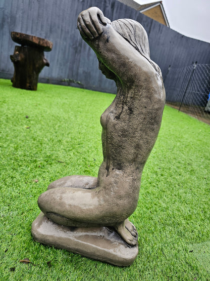 The yoga girl statue